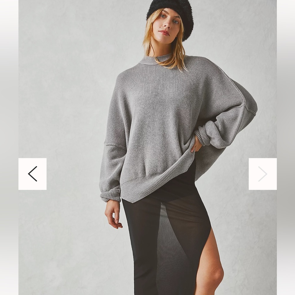 Free People Easy Street Tunic in Heather Grey